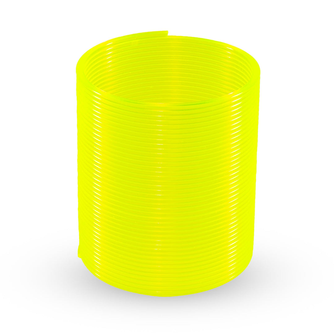 Radioactive Yellow Original HyperSpring shown on white background in compressed position