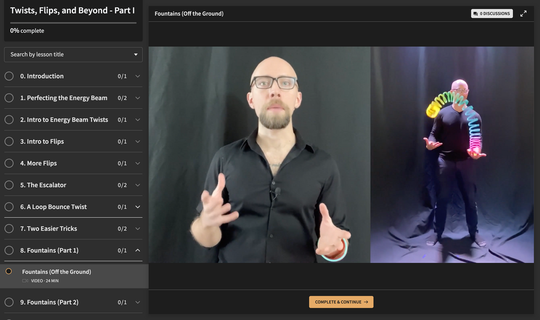 A preview screenshot from the lesson on Fountains.